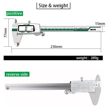 Calibrador Vernier digital con pantalla LCD