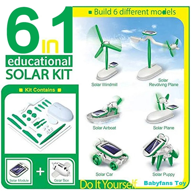 Robot Solar Juguete Educativo Kit 6 en 1